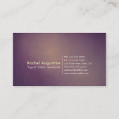 Chic Gglotus & Paarse Grunge Yoga Instructor Visitekaartje (Achterkant)