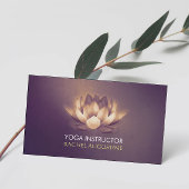 Chic Gglotus & Paarse Grunge Yoga Instructor Visitekaartje