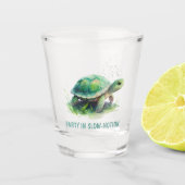 Chic Gift Waterverf Green Turtle - Shot glass Glas (Voorkant)