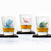 Chic Gift Waterverf Roze Flamingo - Scheerglas Shot Glas