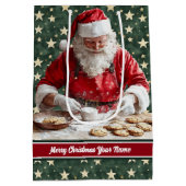 Chic Gift Wrap Bag Santa Claus Christmas Medium Cadeauzakje (Achterkant)