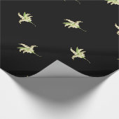 Chic Giftwrap, Lilies of the Valley on Black Cadeaupapier (Hoek)