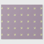 Chic Giftwrap, Lilies of the Valley on Mauve Cadeaupapier (Vlak)