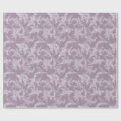 Chic Giftwrap, Lilies of the Valley on Mauve Cadeaupapier (Vlak)