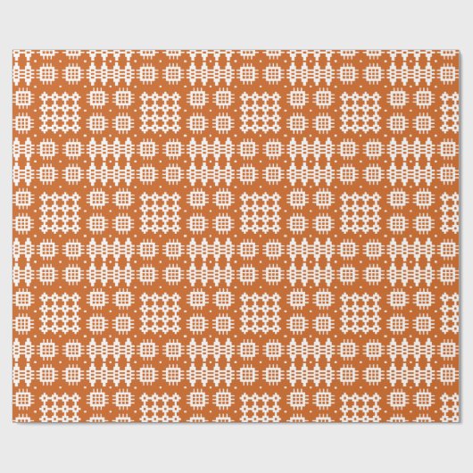 Chic Giftwrap: Welsh Tapestry Pattern, Brick Red Cadeaupapier (Vlak)
