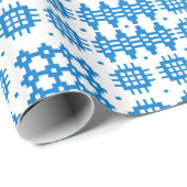 Chic Giftwrap: Welsh Tapestry Pattern, Bright Blue Cadeaupapier (Rol Hoek)