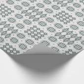 Chic Giftwrap: Welsh Tapestry Pattern, Grey Cadeaupapier (Hoek)