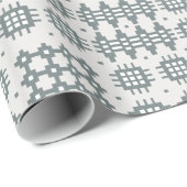 Chic Giftwrap: Welsh Tapestry Pattern, Grey Cadeaupapier (Rol Hoek)