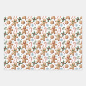 Chic Gingerbread & Cookies Delight Bakery Holiday  Inpakpapier Vel (Voorkant 3)