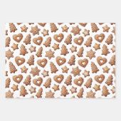 Chic Gingerbread & Cookies Delight Bakery Holiday  Inpakpapier Vel (Voorkant)