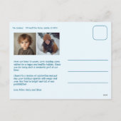 Chic Gingham Hanukkah Christmas Custom 3 Foto Feestdagenkaart (Achterkant)