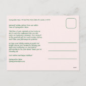 Chic Gingham Pink Green Christmas Custom Business  Feestdagenkaart (Achterkant)