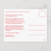 Chic Gingham Red Green Christmas Custom Business  Feestdagenkaart (Achterkant)