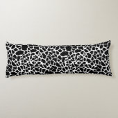 Chic Giraffe print Aqua Blue Ribbon Bow met naam Lichaamskussen (Achterkant)