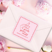 Chic Girls Gone Mild Handgeschreven Bachelorette Vierkante Sticker