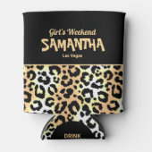 Chic Girls Weekend Wild Leopard Print Blikjeskoeler (Voorkant)