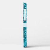 Chic Girly Blue Glitter Name Design Case-Mate iPhone Case (Achterkant / Links)