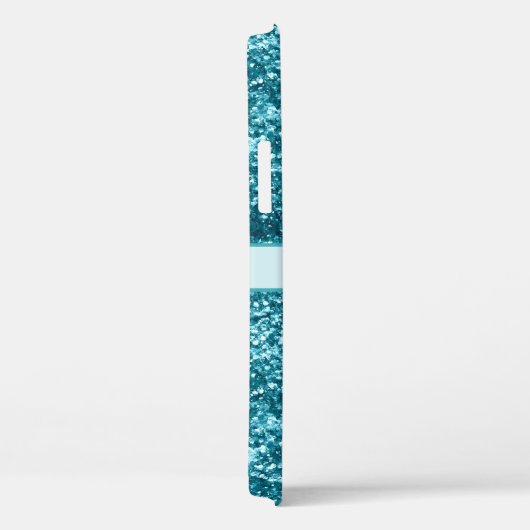Chic Girly Blue Glitter Name Design Case-Mate iPhone Case (Achterkant / Rechts)