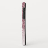 Chic Girly Blush Pink Glitter Ombre Monogram Case-Mate iPhone Case (Achterkant/links)