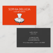 Chic Girly Dress Red Mode Boutique Visitekaartje (Voorkant / Achterkant)