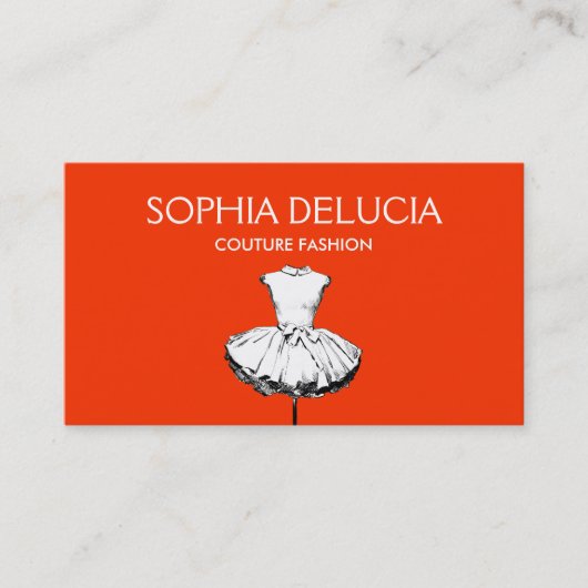 Chic Girly Dress Red Mode Boutique Visitekaartje (Voorkant)