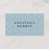 Chic, Girly en Glam Blue Silver Glitter Sparkles Visitekaartje (Voorkant)
