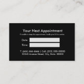 Chic girly faux Silver glitter blauwgroen monogram Afsprakenkaartje (Achterkant)