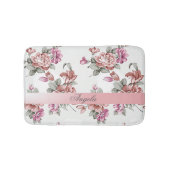  Chic Girly Flowers-Personalized Badmat (Voorkant)
