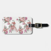  Chic Girly Flowers-Personalized Bagagelabel (Voorkant horizontaal)