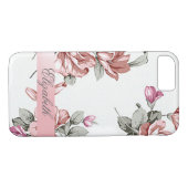  Chic Girly Flowers-Personalized Case-Mate iPhone Case (Achterkant (Horizontaal))