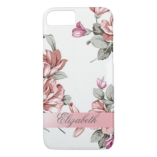  Chic Girly Flowers-Personalized Case-Mate iPhone Case (Achterkant)