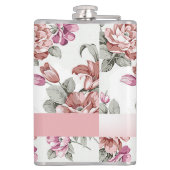 Chic Girly Flowers-Personalized Heupfles (Achterkant)