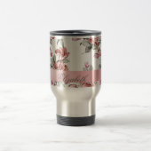  Chic Girly Flowers-Personalized Reisbeker (Center)