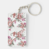  Chic Girly Flowers-Personalized Sleutelhanger (achterkant)