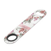  Chic Girly Flowers-Personalized Speed Flessenopener (Voorkant Gekanteld)