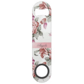  Chic Girly Flowers-Personalized Speed Flessenopener (Voorkant)