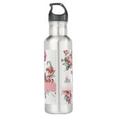 Chic Girly Flowers-Personalized Waterfles (Achterkant)