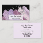 *~* Chic Girly Glitter Feminine Exciting Abstract Visitekaartje (Voorkant / Achterkant)