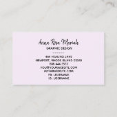 *~* Chic Girly Glitter Feminine Exciting Abstract Visitekaartje (Achterkant)