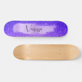 Chic Girly Glitter Personalized Skateboard (Horizontaal)
