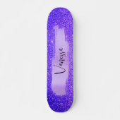 Chic Girly Glitter Personalized Skateboard (Voorkant)