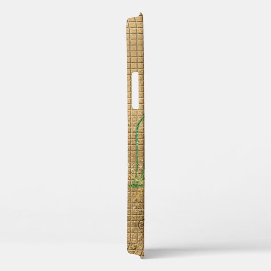 Chic Girly Gold Glitter Peacock Monogram Case-Mate iPhone Case (Achterkant / Rechts)