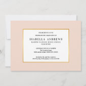 Chic Girly Hand Lettered Afstuderen van de Foto va Kaart (Achterkant)