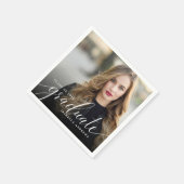 Chic Girly Hand Lettered Afstuderen van de Foto va Servet (Hoek)