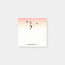 *~* Chic Girly Ombre Peach Glitter TO DO Sticky