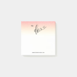 *~* Chic Girly Ombre Peach Glitter TO DO Sticky Post-it® Notes