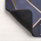 Chic Girly Paars & Gold Abstract monogram Muismat (Hoek)