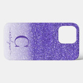 Chic Girly Paars Ombre Sparkle Glitter Case-Mate iPhone Case (Achterkant (horizontaal))