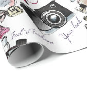 Chic Girly Paris Mode Cadeaupapier (Rol Hoek)