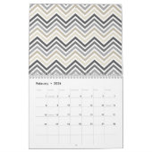 Chic Girly Patronen met dammen en chevrons plus Kalender (Feb 2026)